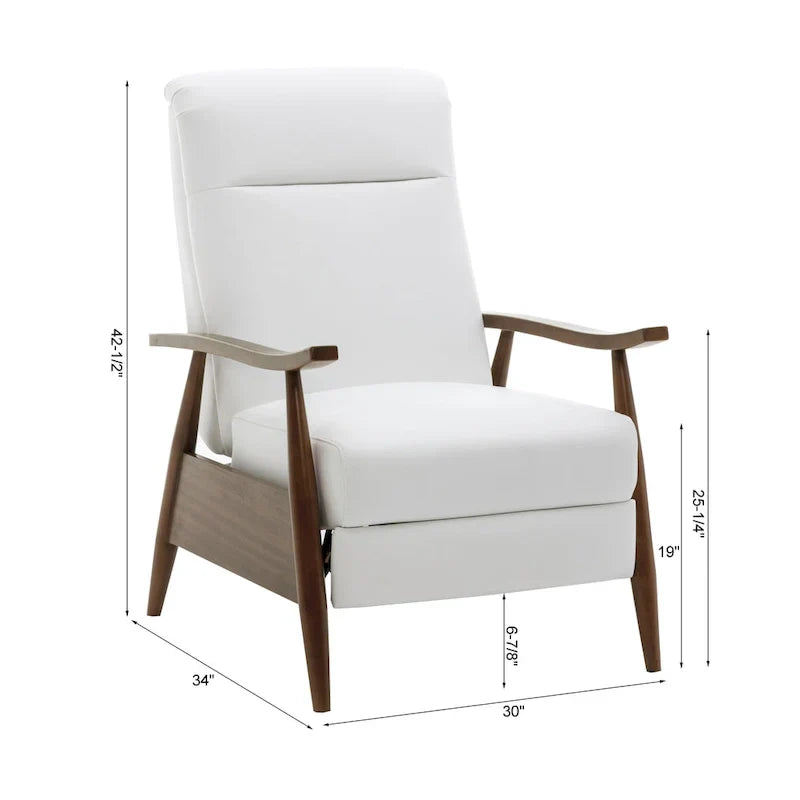 Fauteuil Inclinable à Dossier Poussé en Bois Rembourré Sienna par Greyson Living
