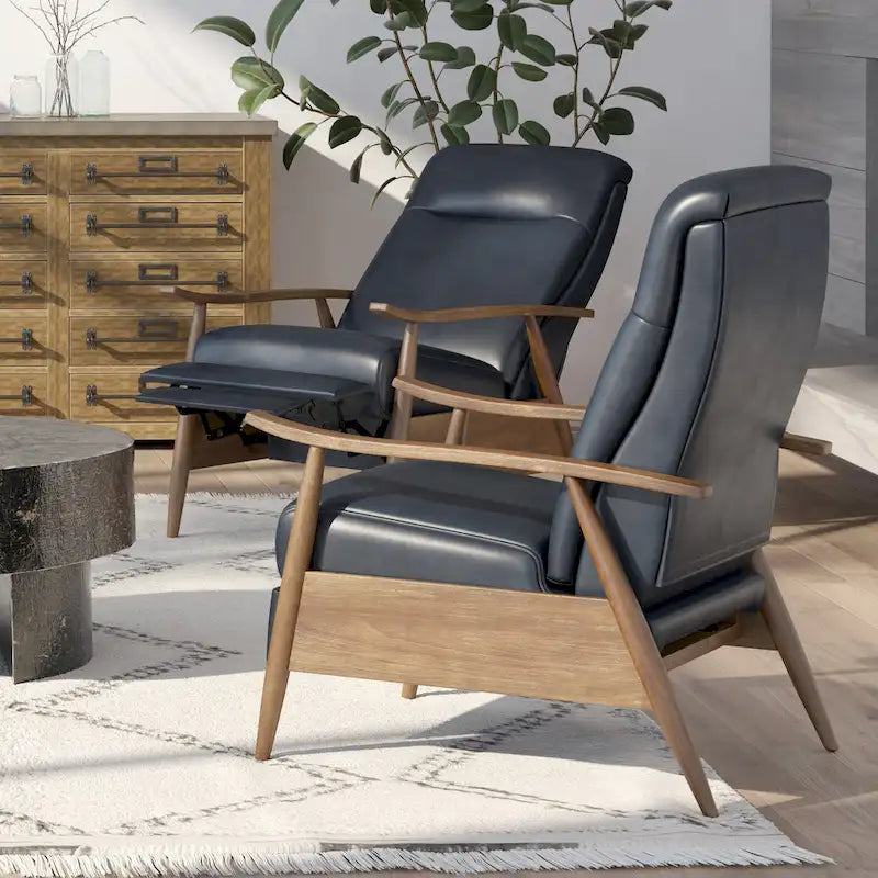 Fauteuil Inclinable à Dossier Poussé en Bois Rembourré Sienna par Greyson Living