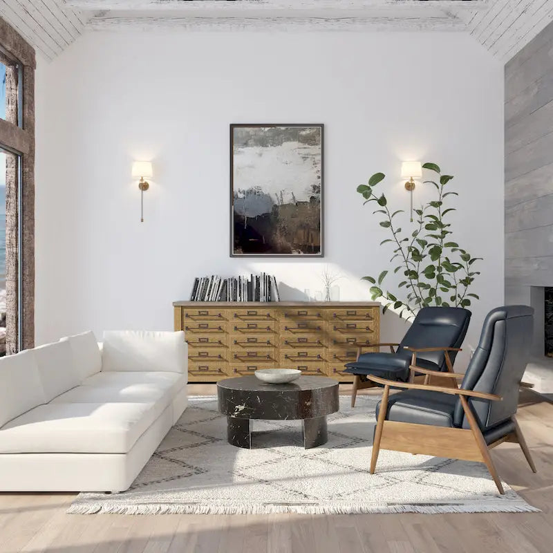Fauteuil Inclinable à Dossier Poussé en Bois Rembourré Sienna par Greyson Living