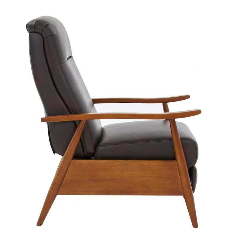 Fauteuil Inclinable à Dossier Poussé en Bois Rembourré Sienna par Greyson Living