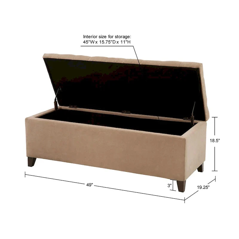 Banc de rangement capitonné Madison Park Sasha Tufted Top
