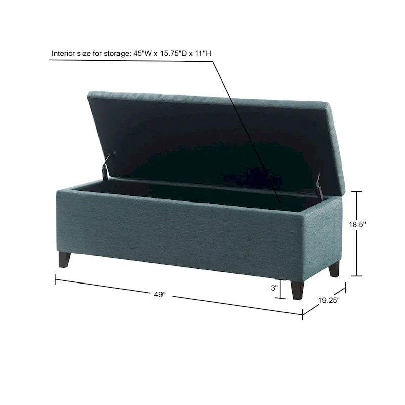 Banc de rangement capitonné Madison Park Sasha Tufted Top