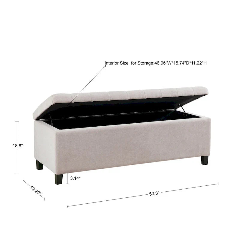 Banc de rangement capitonné Madison Park Sasha Tufted Top