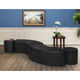 Pouf d'intérieur incurvé Aurora (lot de 2)