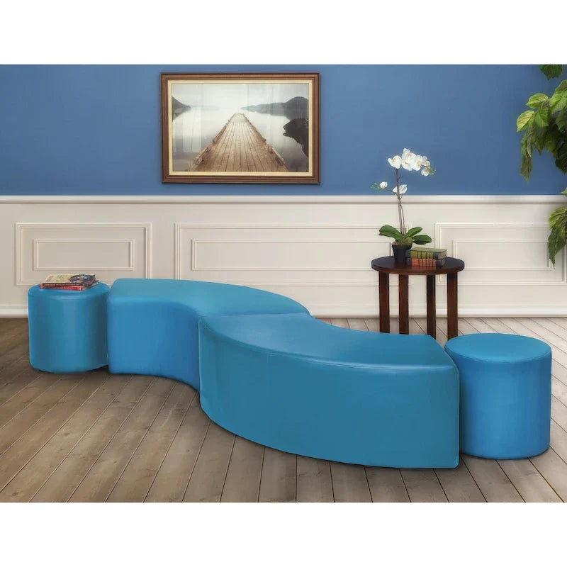 Pouf d'intérieur incurvé Aurora (lot de 2)