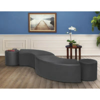 Pouf d'intérieur incurvé Aurora (lot de 2)