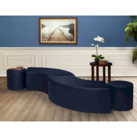 Pouf d'intérieur incurvé Aurora (lot de 2)