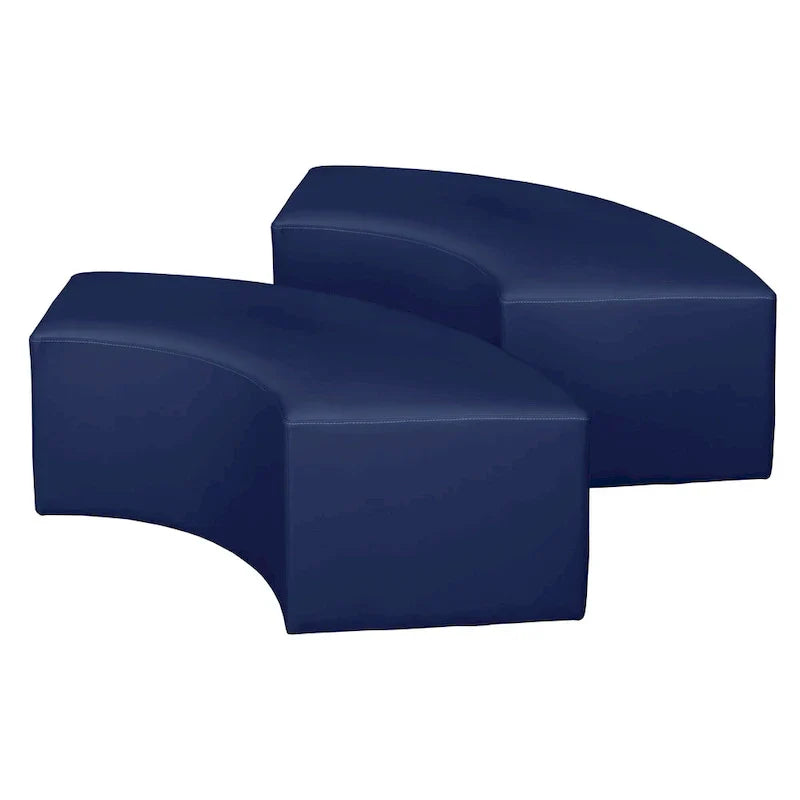 Pouf d'intérieur incurvé Aurora (lot de 2)