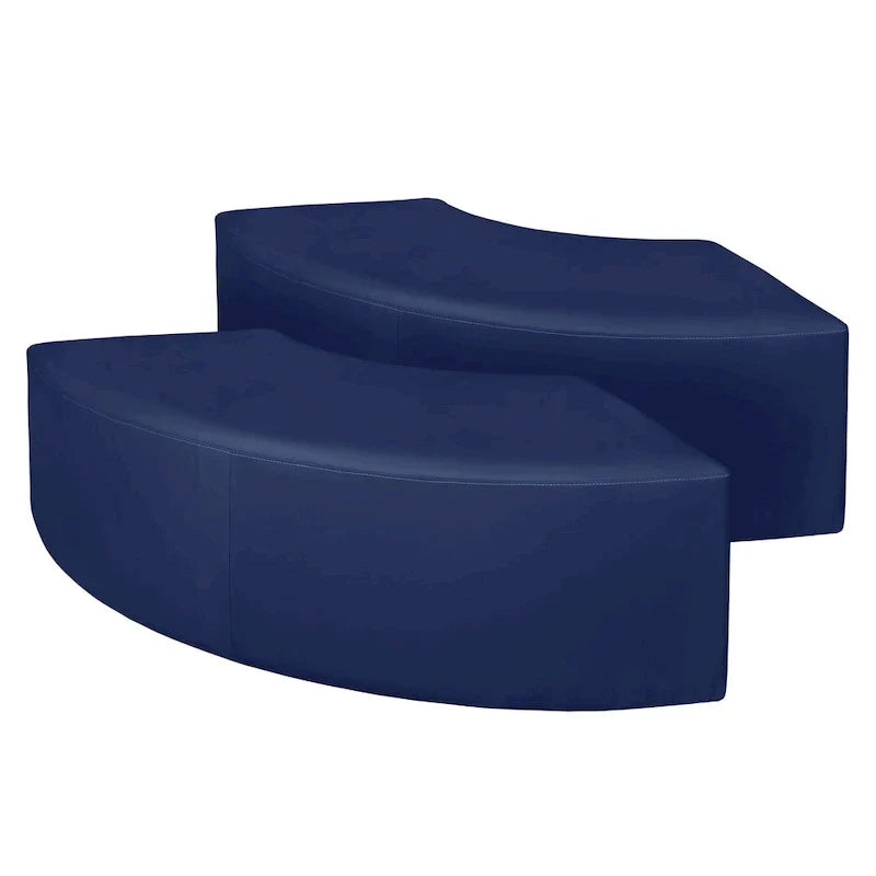 Pouf d'intérieur incurvé Aurora (lot de 2)