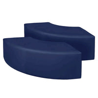 Pouf d'intérieur incurvé Aurora (lot de 2)