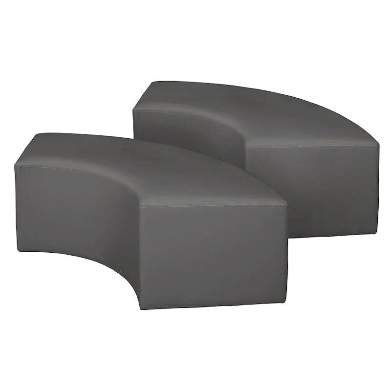 Pouf d'intérieur incurvé Aurora (lot de 2)