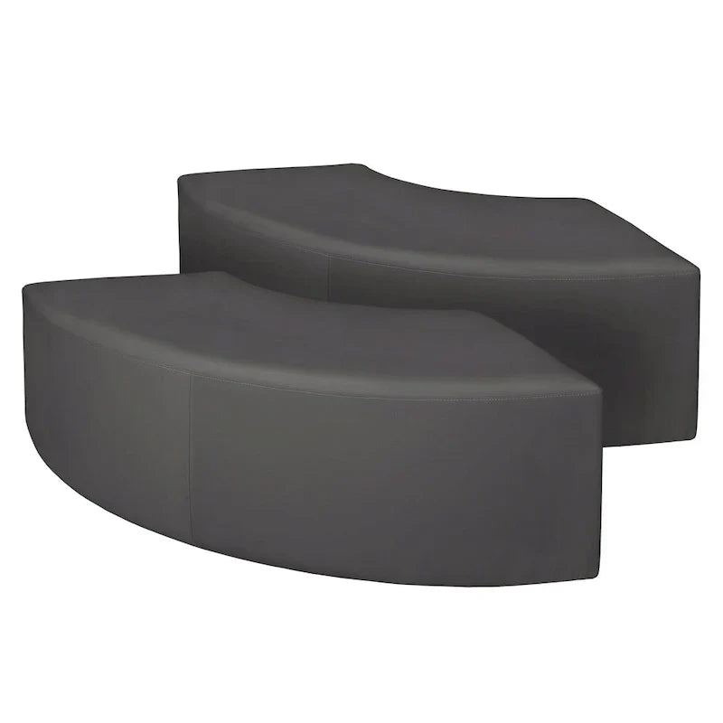Pouf d'intérieur incurvé Aurora (lot de 2)