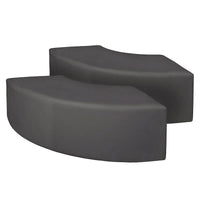 Pouf d'intérieur incurvé Aurora (lot de 2)