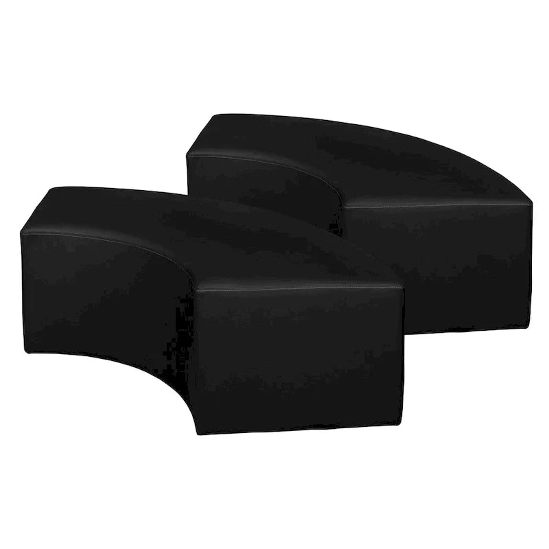 Pouf d'intérieur incurvé Aurora (lot de 2)