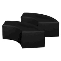 Pouf d'intérieur incurvé Aurora (lot de 2)
