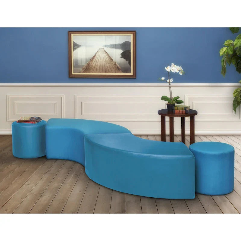 Pouf d'intérieur incurvé Aurora (lot de 2)