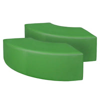 Pouf d'intérieur incurvé Aurora (lot de 2)