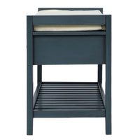 Banc de rangement capitonné polyvalent de style moderne avec porte-chaussures et tiroirs