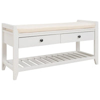 Banc de rangement capitonné polyvalent de style moderne avec porte-chaussures et tiroirs