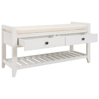 Banc de rangement capitonné polyvalent de style moderne avec porte-chaussures et tiroirs