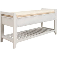 Banc de rangement capitonné polyvalent de style moderne avec porte-chaussures et tiroirs