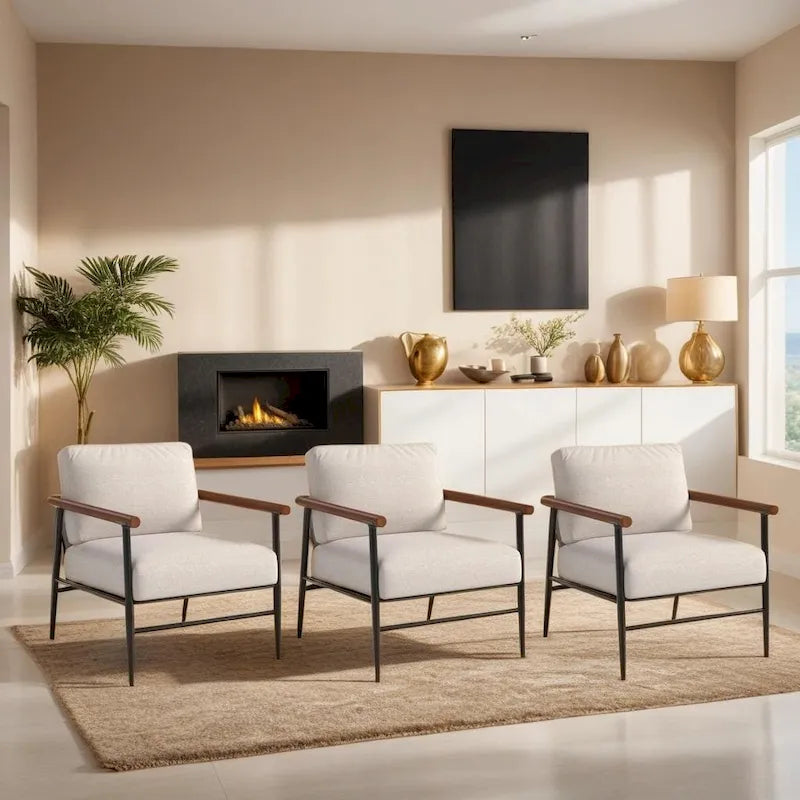 Fauteuil simple rembourré Ebello Comfy pour le salon