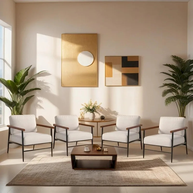 Fauteuil simple rembourré Ebello Comfy pour le salon