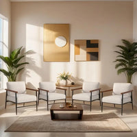 Fauteuil simple rembourré Ebello Comfy pour le salon