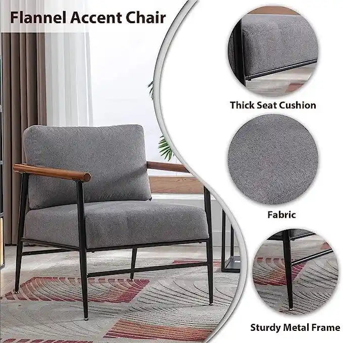 Fauteuil simple rembourré Ebello Comfy pour le salon