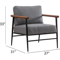 Fauteuil simple rembourré Ebello Comfy pour le salon