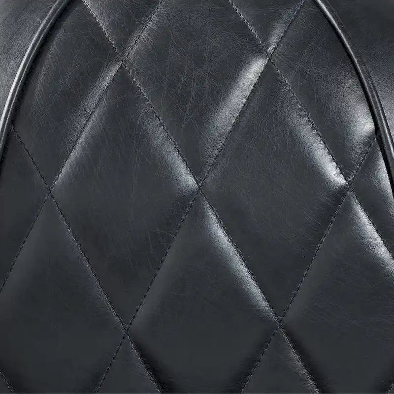 Fauteuil d'appoint Art Leon Industriel Rétro en Cuir pleine fleur et Aluminium