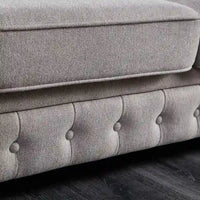 Canapé Chesterfield en tissu de lin
