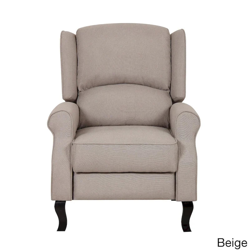 Fauteuil inclinable d'appoint moderne à dossier enveloppant en tissu de lin