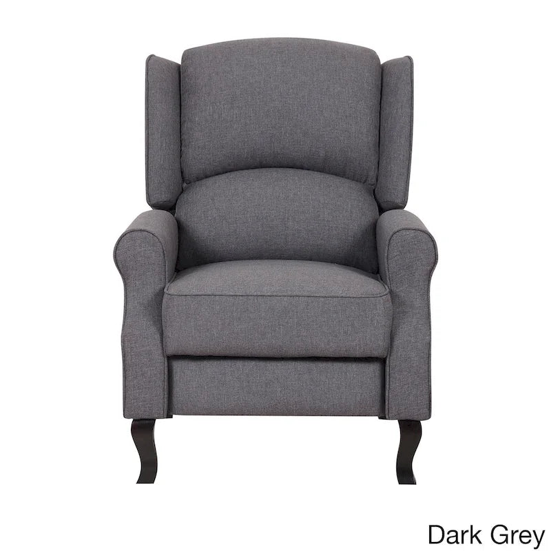 Fauteuil inclinable d'appoint moderne à dossier enveloppant en tissu de lin