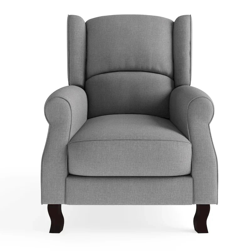 Fauteuil inclinable d'appoint moderne à dossier enveloppant en tissu de lin