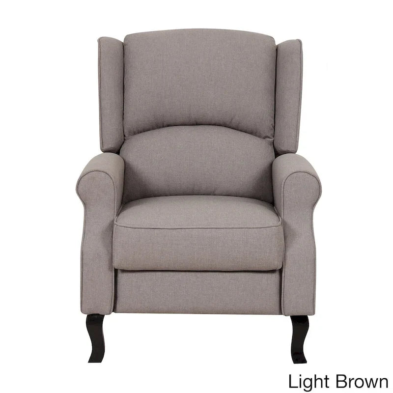 Fauteuil inclinable d'appoint moderne à dossier enveloppant en tissu de lin
