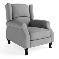 Fauteuil inclinable d'appoint moderne à dossier enveloppant en tissu de lin