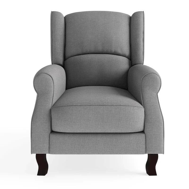 Fauteuil inclinable d'appoint moderne à dossier enveloppant en tissu de lin