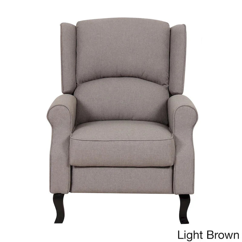 Fauteuil inclinable d'appoint moderne à dossier enveloppant en tissu de lin