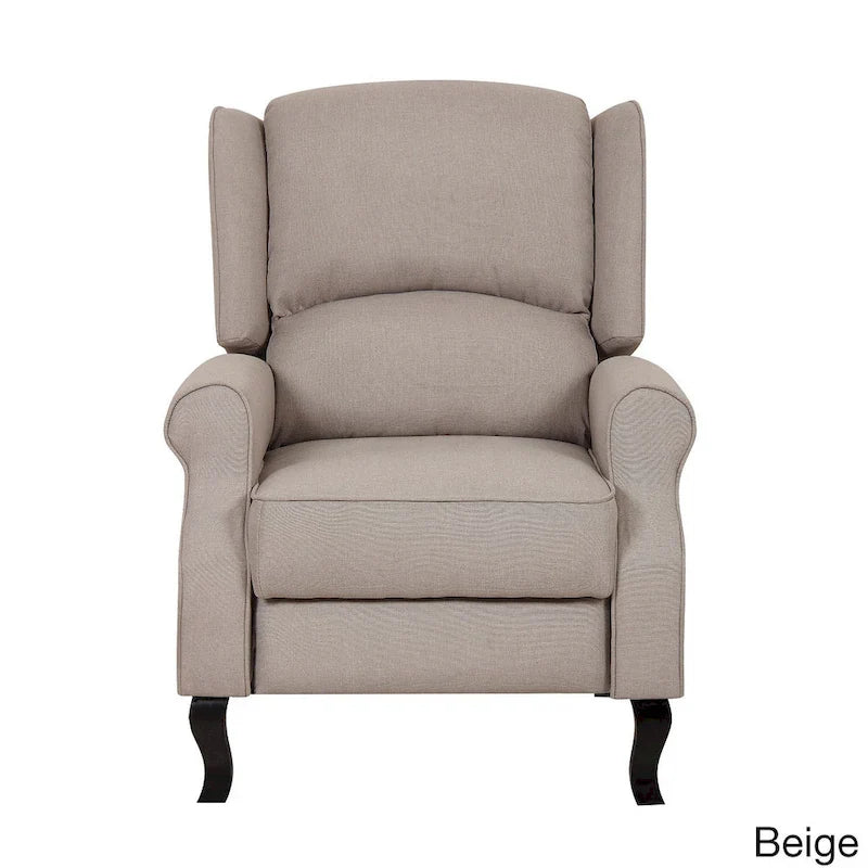 Fauteuil inclinable d'appoint moderne à dossier enveloppant en tissu de lin