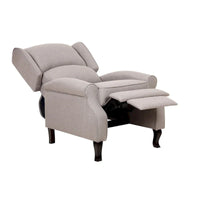 Fauteuil inclinable d'appoint moderne à dossier enveloppant en tissu de lin