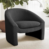 Fauteuil d'appoint rembourré de style tonneau