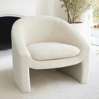 Fauteuil d'appoint rembourré de style tonneau