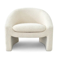Fauteuil d'appoint rembourré de style tonneau