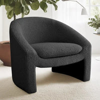 Fauteuil d'appoint rembourré de style tonneau