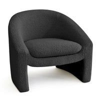 Fauteuil d'appoint rembourré de style tonneau