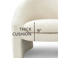 Fauteuil d'appoint rembourré de style tonneau