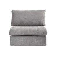 Canapé modulable en U 6 places en lin avec pouf, rembourré de duvet, grand confort, 160 pouces, combinaison libre