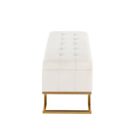Banc de rangement en velours Silver Orchid Crossgar avec couvercle à charnière