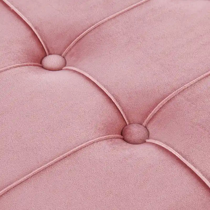Silver Orchid Crossgar banc de rangement en velours avec couvercle basculant